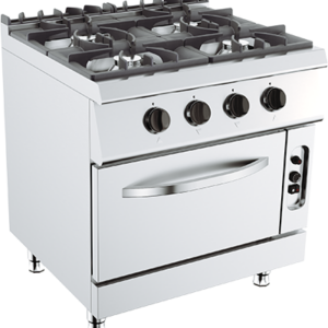 Cucina ECO gas 4 fuochi c/forno elettrico SERIE 70(G7K210G-E) – Cheftek