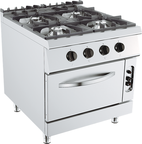 Cucina ECO 4 fuochi con forno gas SERIE 90(G9K210G) – Cheftek