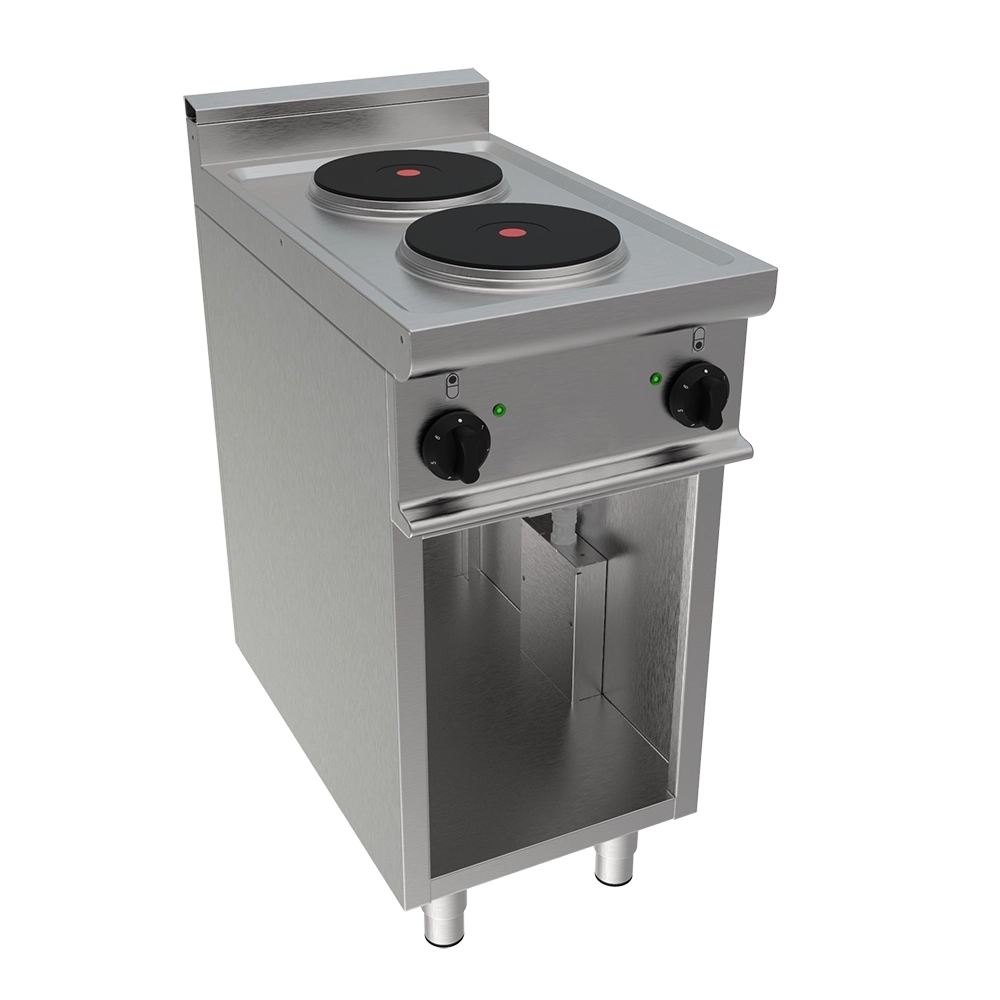 Cucina elettrica con due zone di cottura