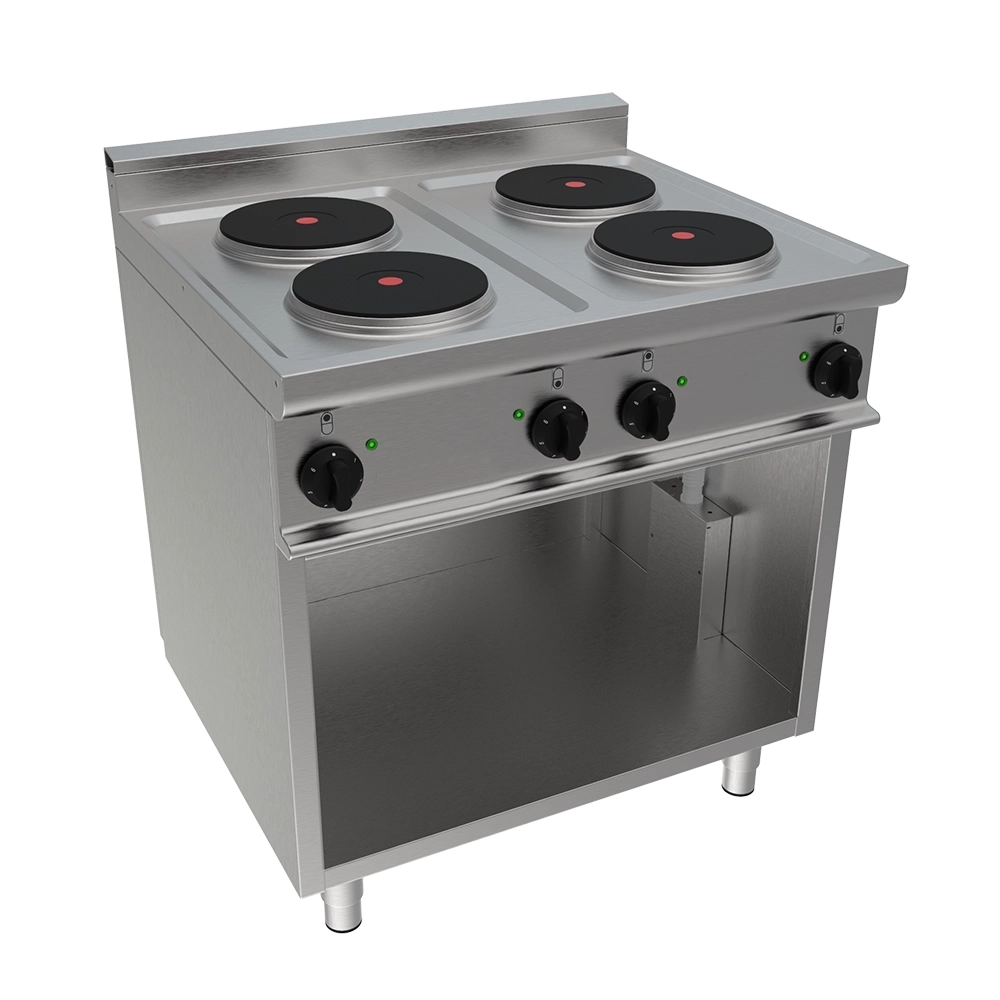 Cucina elettrica con quattro zone di cottura