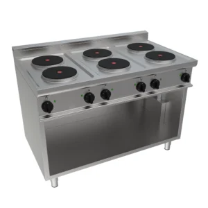 Cucina elettrica con sei zone di cottura