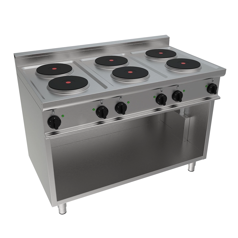 Cucina elettrica con sei zone di cottura