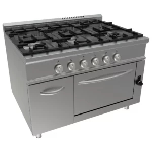 Cucina sei fuochi con forno gas profondità 90