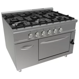 Cucina sei fuochi con forno elettrico