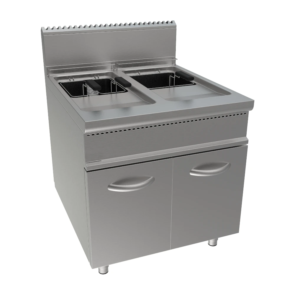 Friggitrice due vasche 17 lt profondità 90 cm